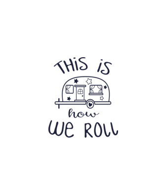 This is how we roll model alb pe tricou
