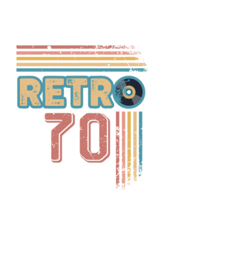 Retro 70 Birthday model negru pe tricou