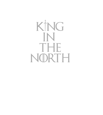 King in the North model negru pe tricou