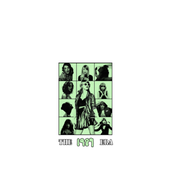Taylor Swift ERAS green model negru pe tricou