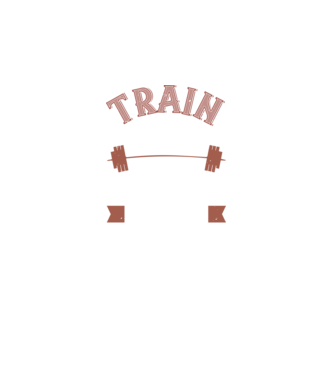 Train Hard model negru pe tricou
