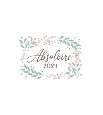 Absolvire 2024 model alb pe tricou