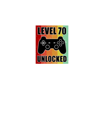 level 70 unlocked retro gamer model negru pe tricou