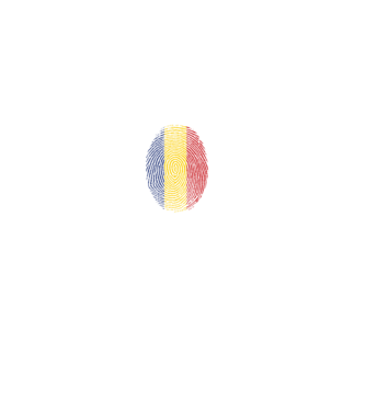 România fingerprint model negru pe tricou
