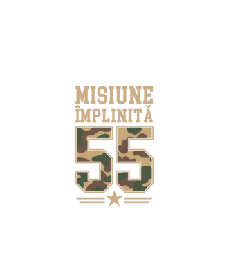 Misiune împlinită 55 model negru pe tricou