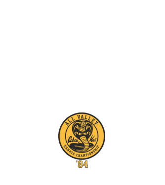 all valley karate cobra kai model negru pe tricou