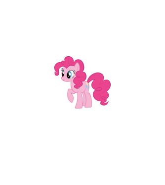 Pinkie Pie model alb pe tricou