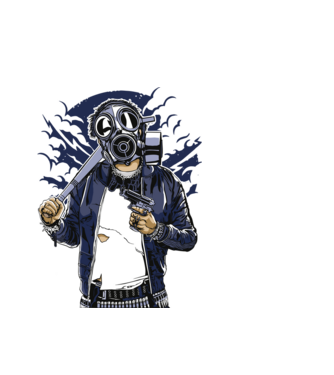 Graffiti model alb pe tricou