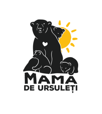 Mamă de ursuleți model alb pe tricou