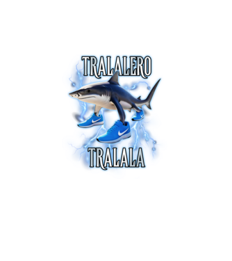 Tralalero Tralala model turcoaz pe tricou