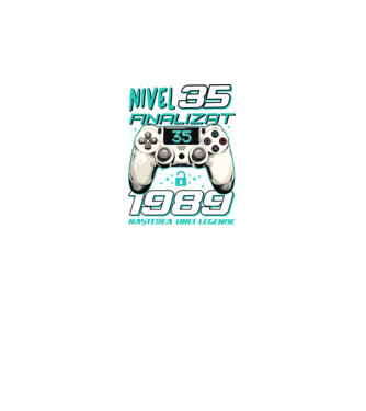 Nivel finalizat 35 1990 model negru pe tricou