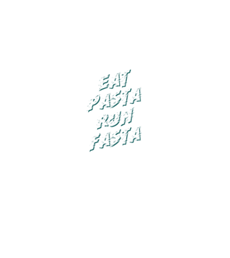 eat pasta run fasta model negru pe tricou