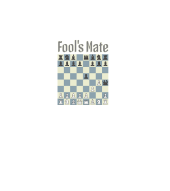 fool's mate model negru pe tricou