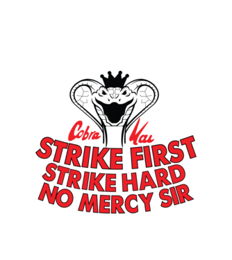 Strike first strike hard logo model alb pe tricou