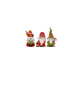 Xmas gnomes 2 model negru pe tricou