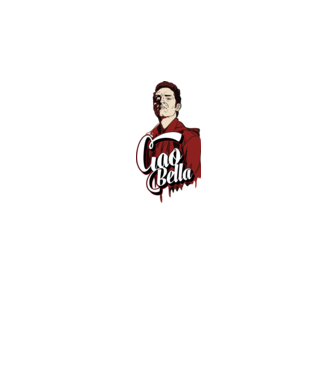 ciao bella berlin model alb pe tricou