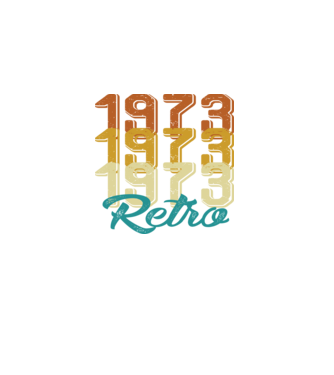 Retro 1973 model negru pe tricou