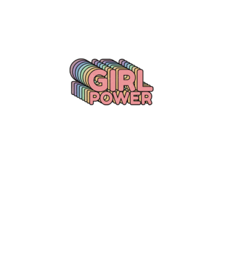 Girl power model gri pe tricou