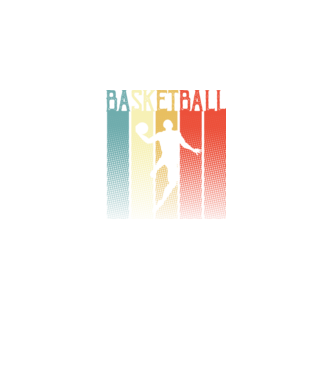 basketball vintage model negru pe tricou