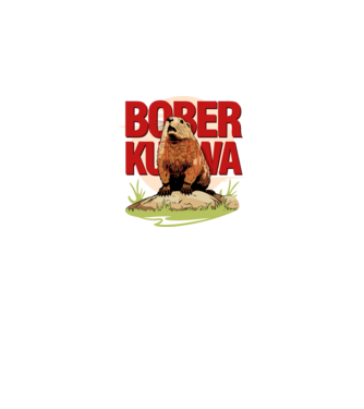 BOBER model alb pe tricou