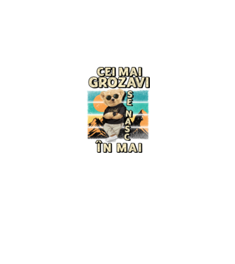 RETRO teddy MAI model albastru jeanși pe tricou