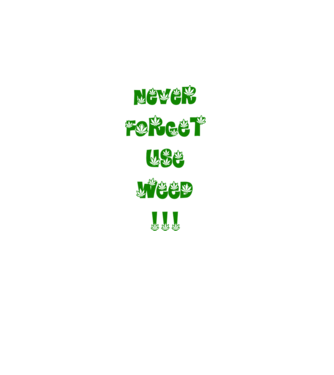 Weed model alb pe tricou