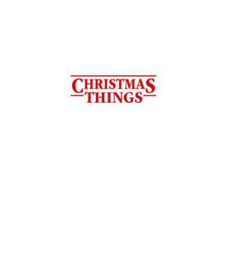 Christmas Things model negru pe tricou