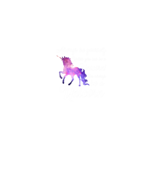 Always be UNICORN model alb pe tricou