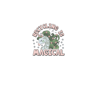 Recycling is magical model negru pe tricou