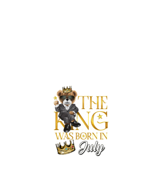 The king was born int JULY model alb pe tricou