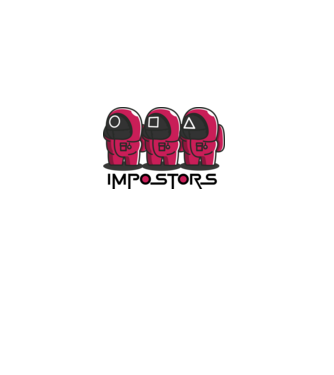 impostors squid game model alb pe tricou