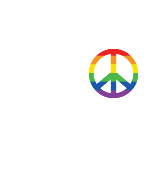 Peace pride model galben neon pe tricou
