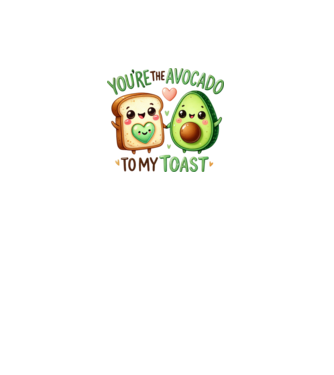 Avocado to my Toast model alb pe tricou