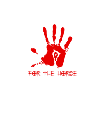 For The Horde Hand model negru pe tricou