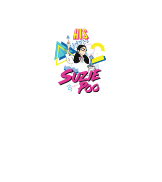 Stranger couple 80s retro Suzie model alb pe tricou