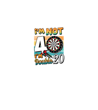 Darts Birthday 40 years old model negru pe tricou