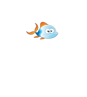 Fish model alb pe tricou