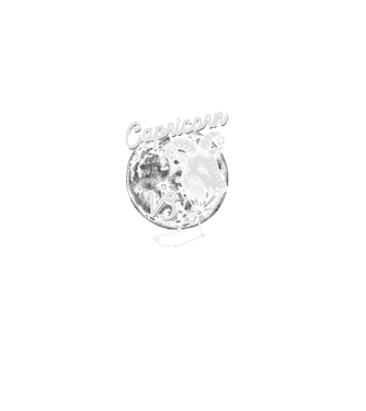 Zodiac femeie CAPRICORN retro model negru pe tricou
