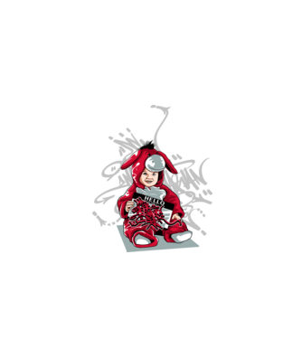 Graffiti model negru pe tricou