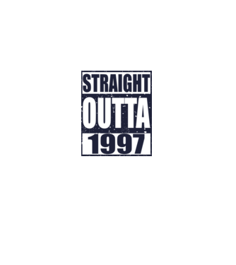 Straight Outta - 1997 model galben pe tricou