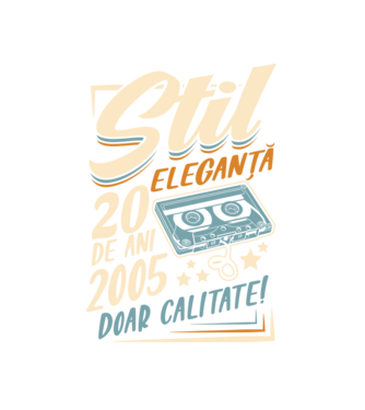 Stil eleganta 2005 model alb pe tricou