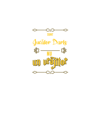 Sunt jucător darts, nu un vrăjitor model negru pe tricou