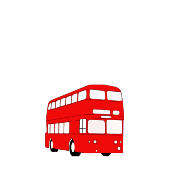 Autobuze model alb pe tricou