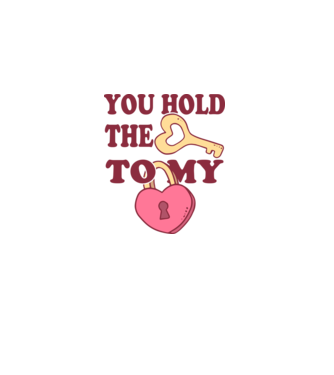 you hold the key to my heart model alb pe tricou