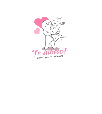 te iubesc model alb pe tricou