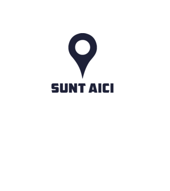 Sunt Aici model alb pe tricou
