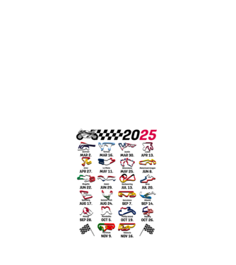 MOTOGP 25 CALENDAR alb model alb pe tricou