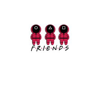 squid game friends model galben neon pe tricou