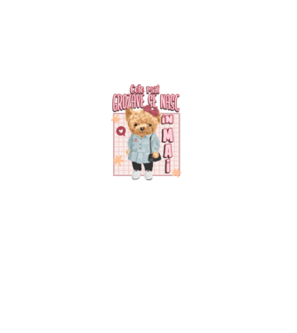Teddy cele cool girl MAI model nisipiu pe tricou