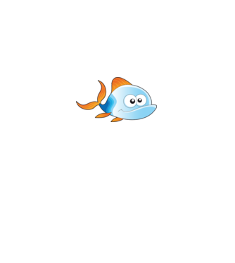 Fish model alb pe tricou